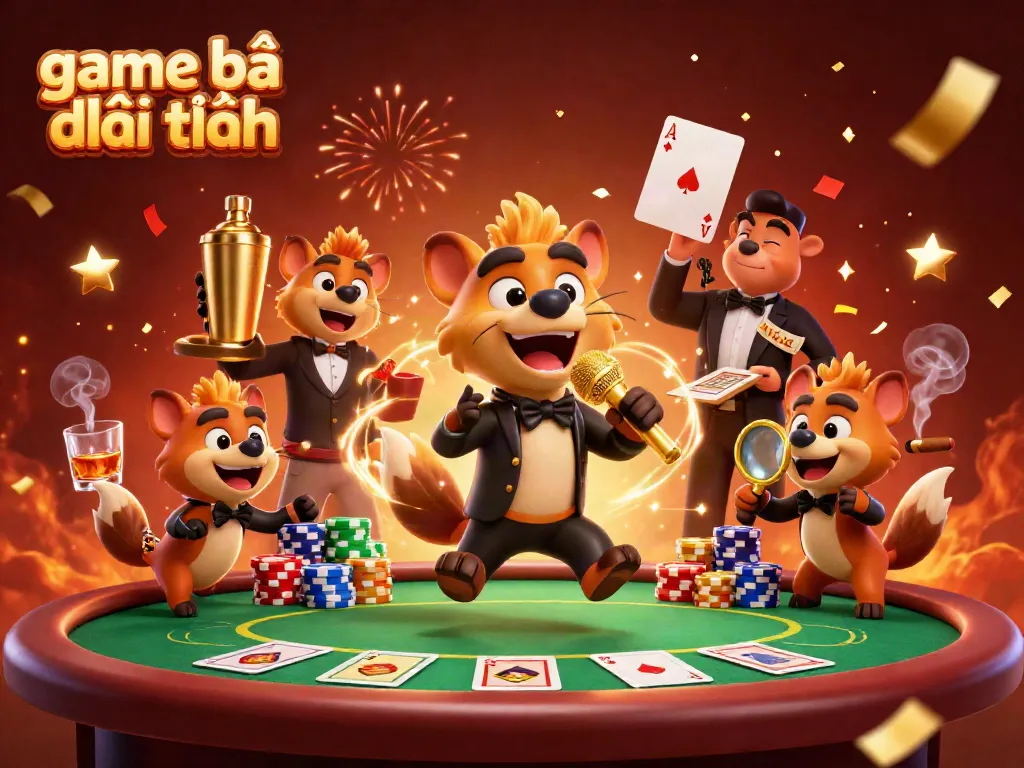 Experience the excitement of game bài đổi thưởng with hyenas in a dynamic casino scene, blending humor and gambling.