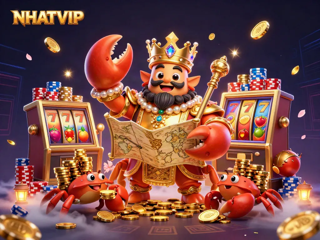 Experience the thrilling elements of NHATVIP casino gaming with golden crab emperor leading the action.