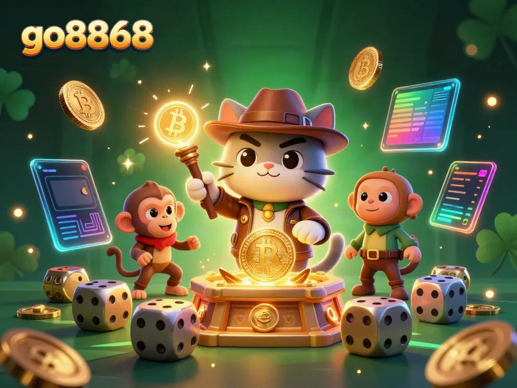 Experience the excitement of go8868 as an archaeologist cat uncovers fantastic treasures in a vibrant casino-themed adventure.