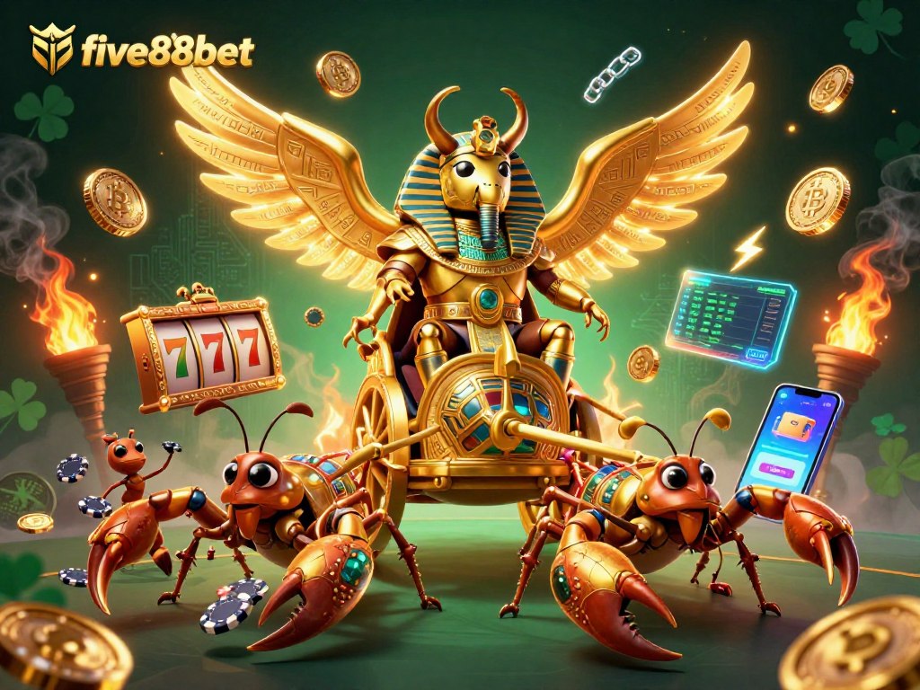 Engage with the five88bet casino experience featuring vibrant characters and gambling elements.