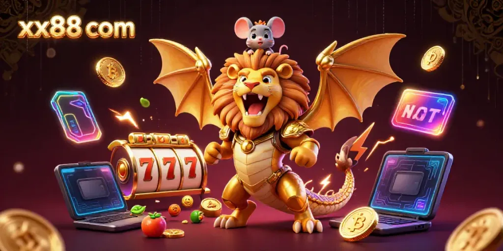 Experience the thrill of gaming with the xx88 com chimera captivating players in a dynamic casino scene.