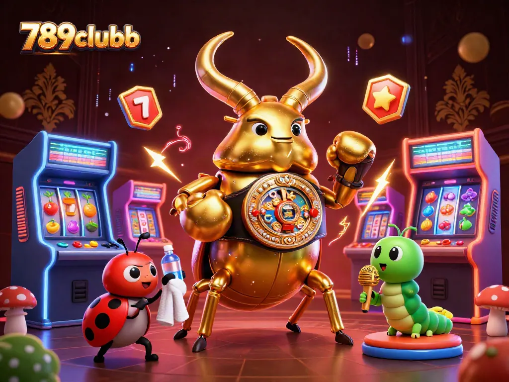 Join the fun with 789clubb's golden stag beetle in a thrilling casino showdown!