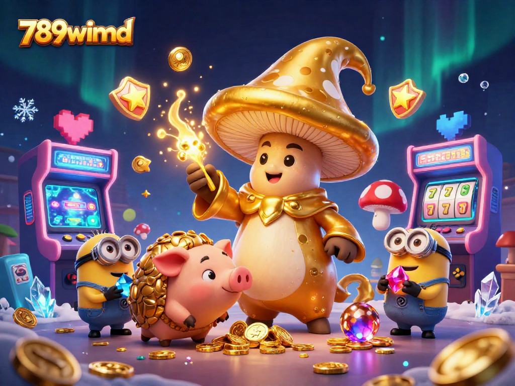 Engage in thrilling gaming adventures with 789winnd at this vibrant casino illustration.