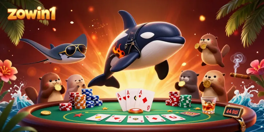 Experience the excitement of zowin1 with playful characters and vibrant casino elements.