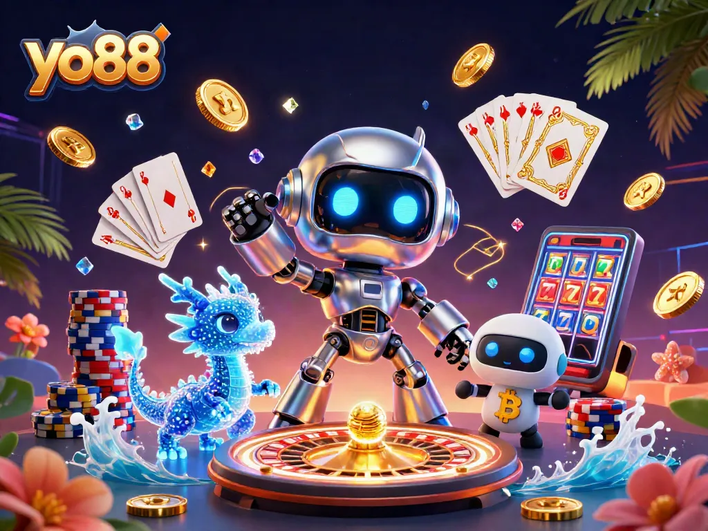 Experience the thrilling gameplay of yo88 with dynamic characters and casino elements creating an engaging scene.