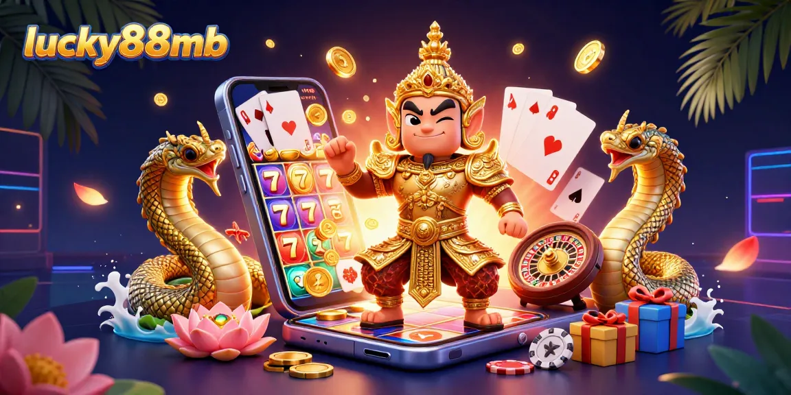 Experience exciting betting options and vibrant games at lucky88mb with our 3D casino illustration.