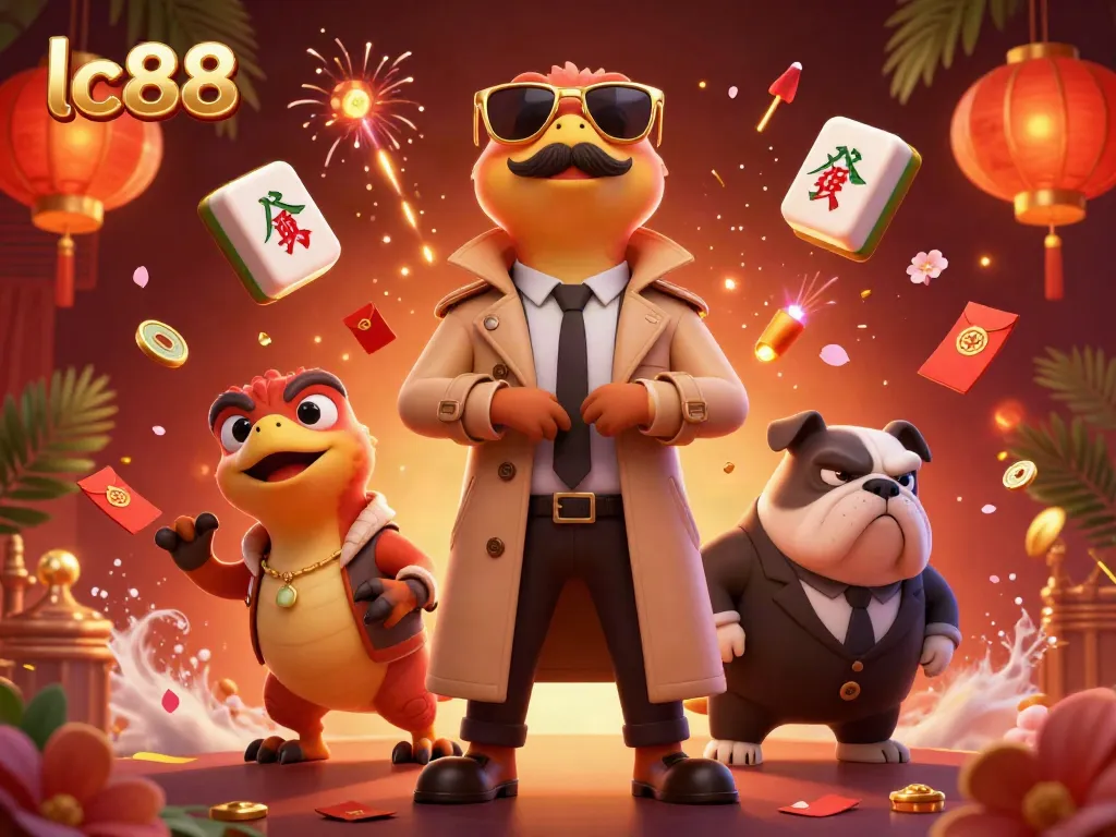 Experience thrilling casino vibes with lc88 characters as they sneak into a VIP lounge.