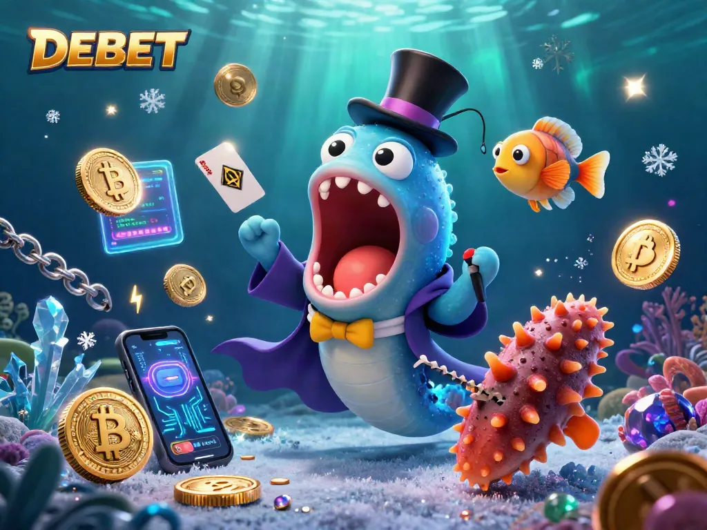 Experience DEBET's vibrant underwater magic with unique characters and crypto elements.