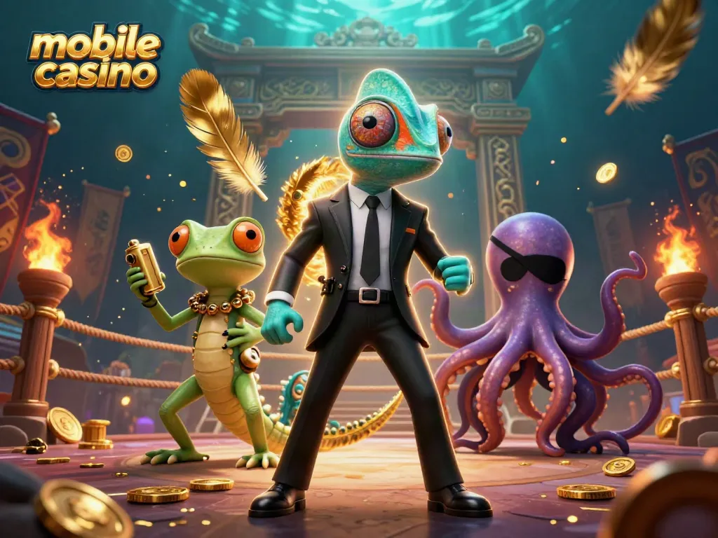 Experience an engaging mobile casino adventure with our colorful 3D characters and dynamic casino elements.