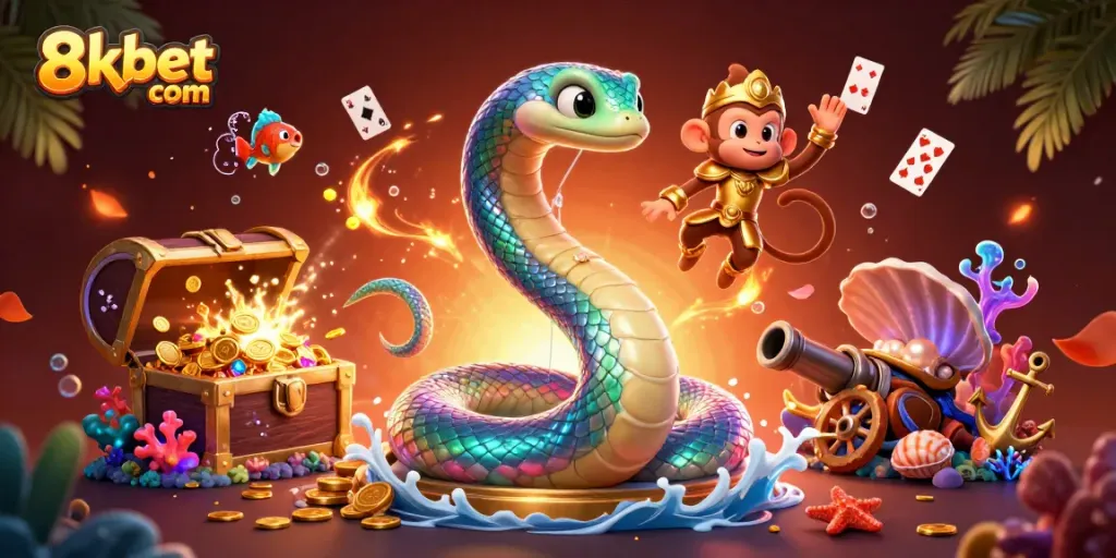 Discover engaging gameplay and thrilling wins with 8xbet com's vibrant casino illustration.