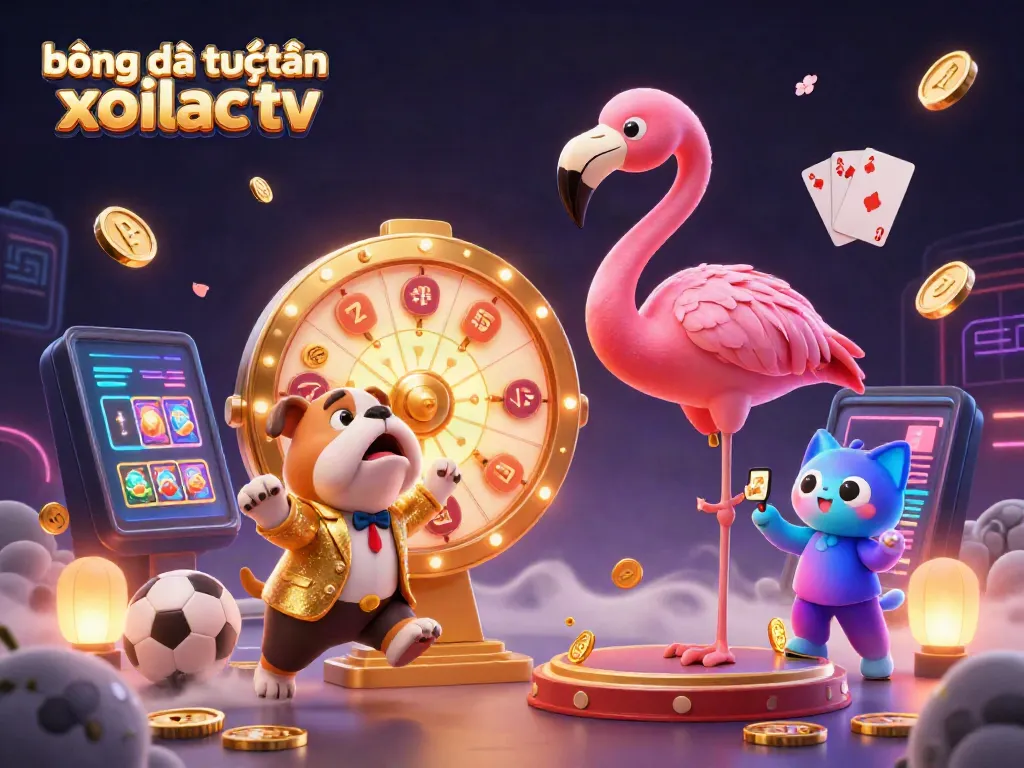 Engage in bóng đá trực tuyến xoilac tv with a vibrant scene showcasing gambling excitement and interactive game elements.
